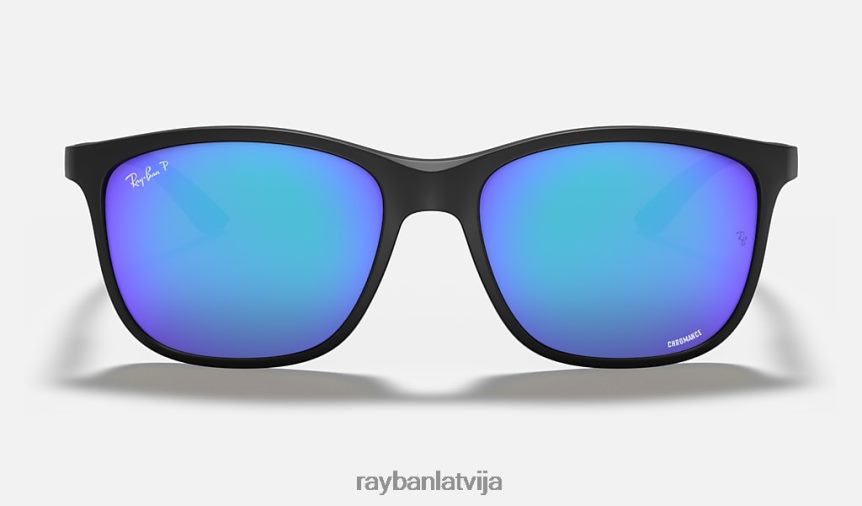 rb4330 ch hromance matēts melns/zils F0L86X855 vīriešiem Ray-Ban saulesbrilles