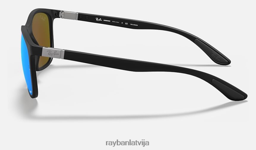 rb4330 ch hromance matēts melns/zils F0L86X855 vīriešiem Ray-Ban saulesbrilles