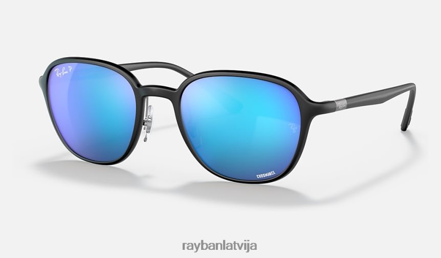 rb4341 kanālu krāsa matēts melns/zils F0L86X1276 vīriešiem Ray-Ban saulesbrilles