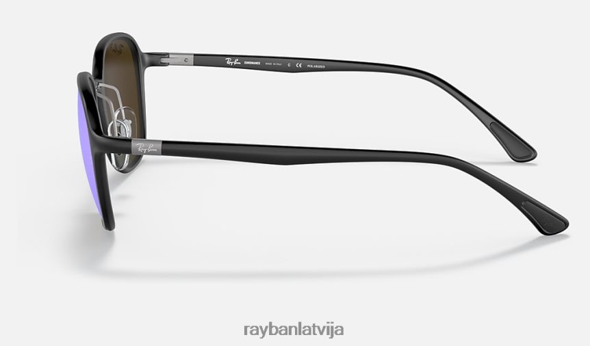 rb4341 kanālu krāsa matēts melns/zils F0L86X1276 vīriešiem Ray-Ban saulesbrilles