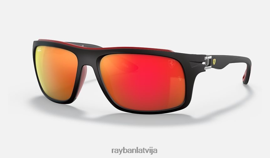 rb4364m scuderia ferrari kolekcija matēts melns/sarkans F0L86X1207 vīriešiem Ray-Ban saulesbrilles