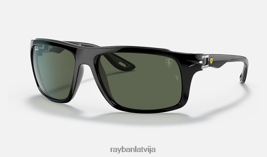 rb4364m scuderia ferrari kolekcija pulēta melna/zaļa F0L86X1206 vīriešiem Ray-Ban saulesbrilles