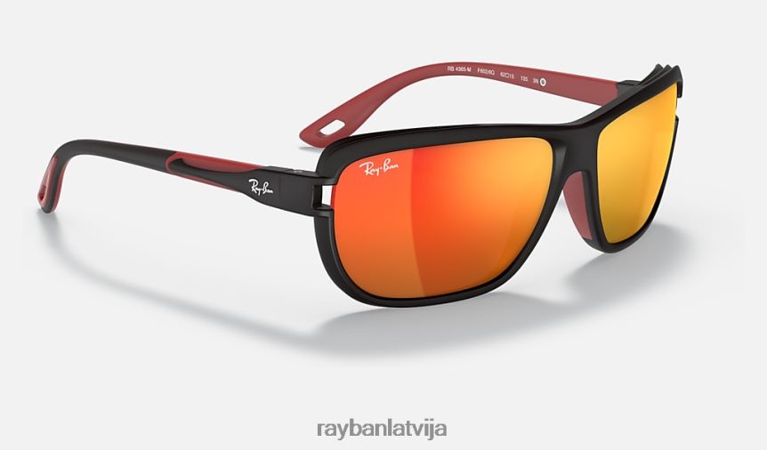 rb4365m scuderia ferrari kolekcija matēts melns/sarkans F0L86X1209 vīriešiem Ray-Ban saulesbrilles