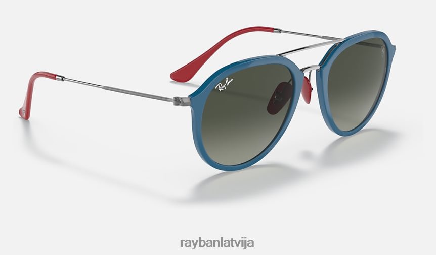 rb4369m scuderia ferrari kolekcija pulēta zila/pelēka F0L86X1351 vīriešiem Ray-Ban saulesbrilles