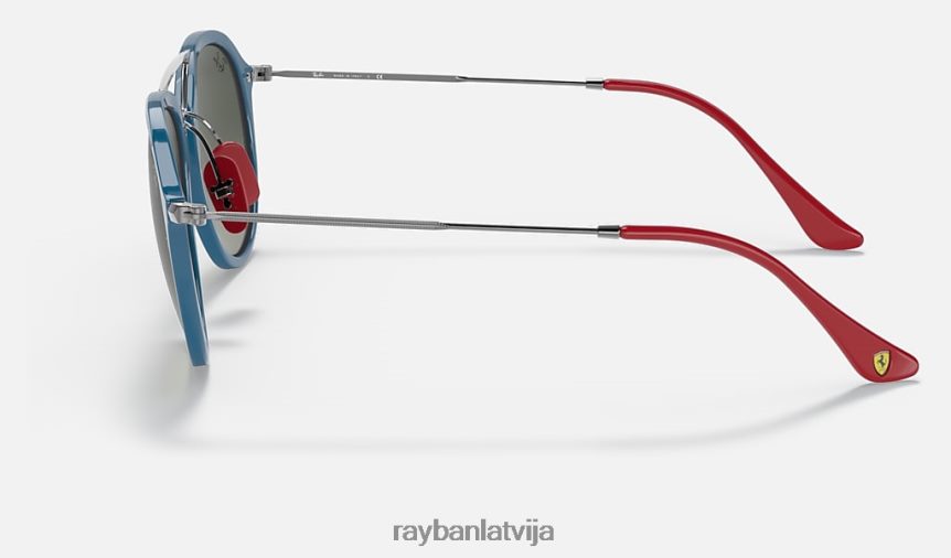 rb4369m scuderia ferrari kolekcija pulēta zila/pelēka F0L86X1351 vīriešiem Ray-Ban saulesbrilles
