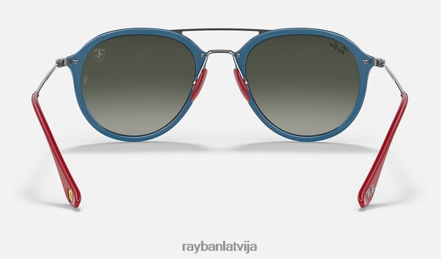 rb4369m scuderia ferrari kolekcija pulēta zila/pelēka F0L86X1351 vīriešiem Ray-Ban saulesbrilles