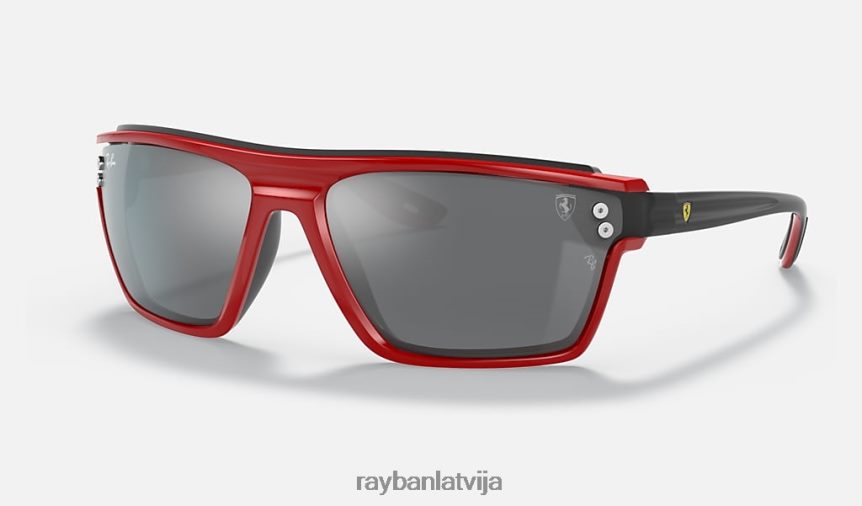 rb4370m scuderia ferrari kolekcija pulēta sarkana/pelēka F0L86X1366 vīriešiem Ray-Ban saulesbrilles