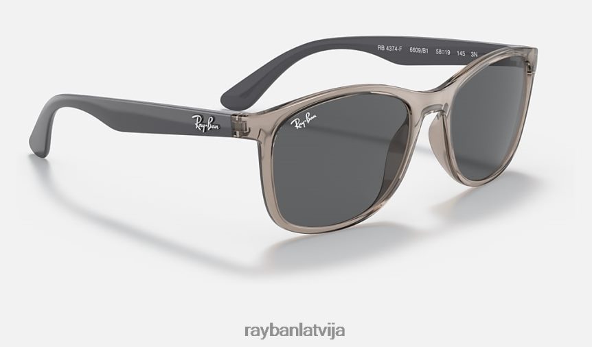 rb4374 pulēta caurspīdīga pelēka/pelēka F0L86X1442 vīriešiem Ray-Ban saulesbrilles