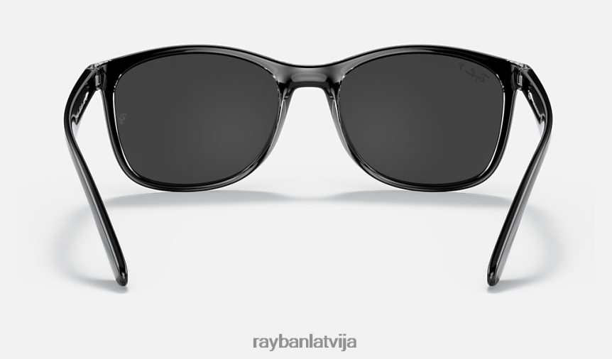rb4374 pulēta melna uz caurspīdīga/pelēka F0L86X1439 vīriešiem Ray-Ban saulesbrilles