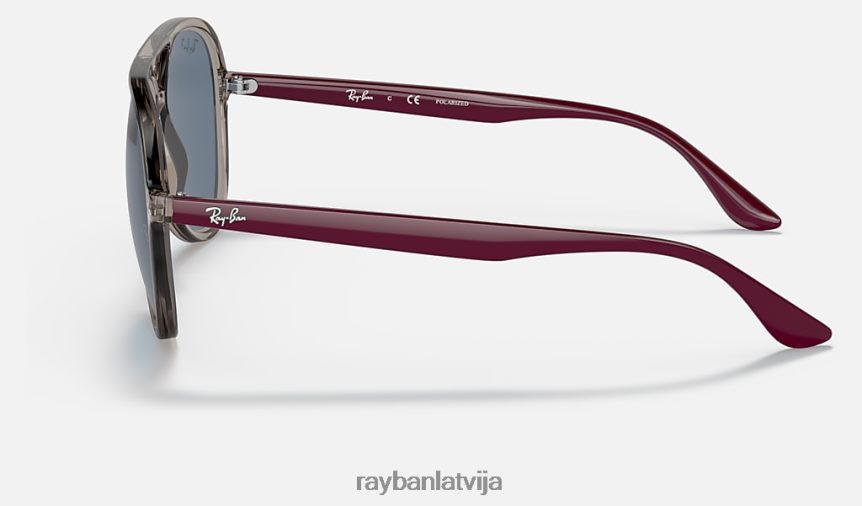 rb4376 pulēta caurspīdīga pelēka/zila F0L86X185 vīriešiem Ray-Ban saulesbrilles