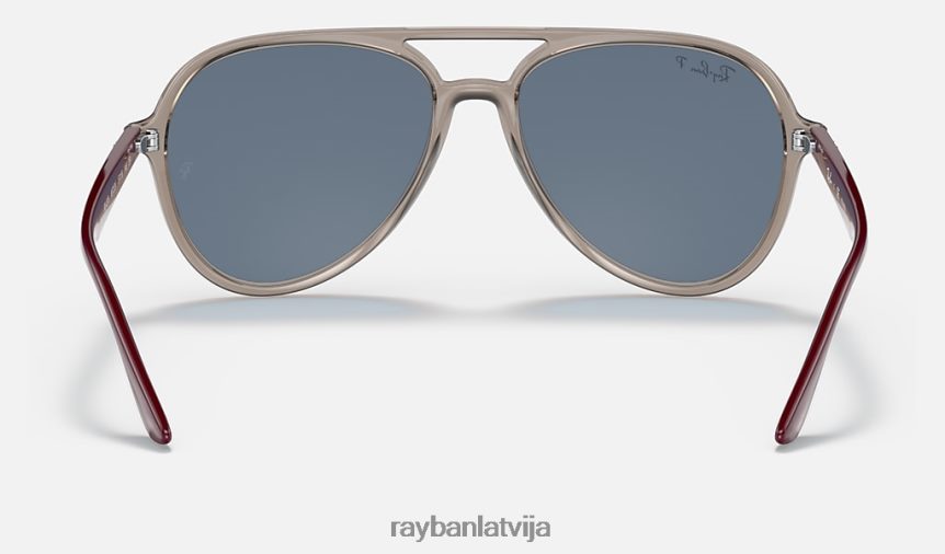 rb4376 pulēta caurspīdīga pelēka/zila F0L86X185 vīriešiem Ray-Ban saulesbrilles