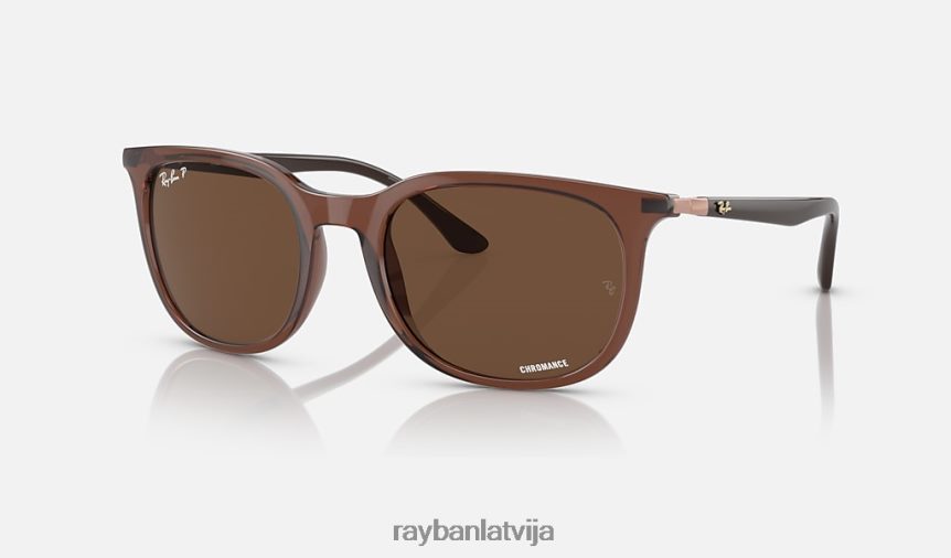 rb4386 pulēta caurspīdīga brūna/brūna F0L86X1493 vīriešiem Ray-Ban saulesbrilles