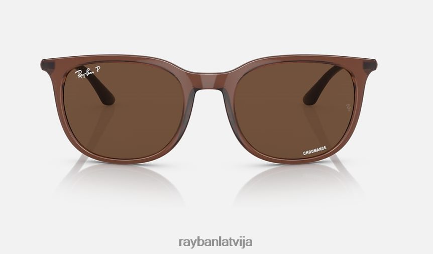 rb4386 pulēta caurspīdīga brūna/brūna F0L86X1493 vīriešiem Ray-Ban saulesbrilles