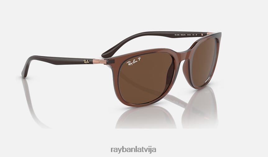 rb4386 pulēta caurspīdīga brūna/brūna F0L86X1493 vīriešiem Ray-Ban saulesbrilles