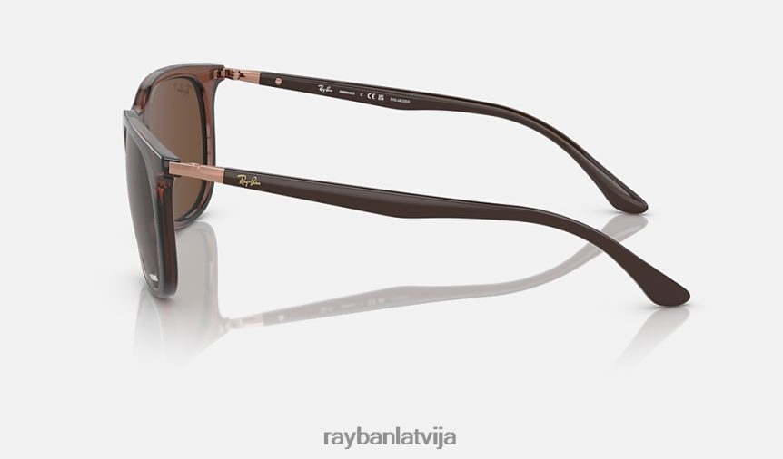 rb4386 pulēta caurspīdīga brūna/brūna F0L86X1493 vīriešiem Ray-Ban saulesbrilles
