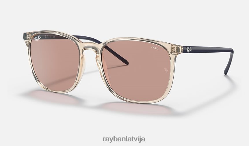 rb4387 attīstās pulēta gaiši brūna/brūna fotohroma F0L86X1323 vīriešiem Ray-Ban saulesbrilles