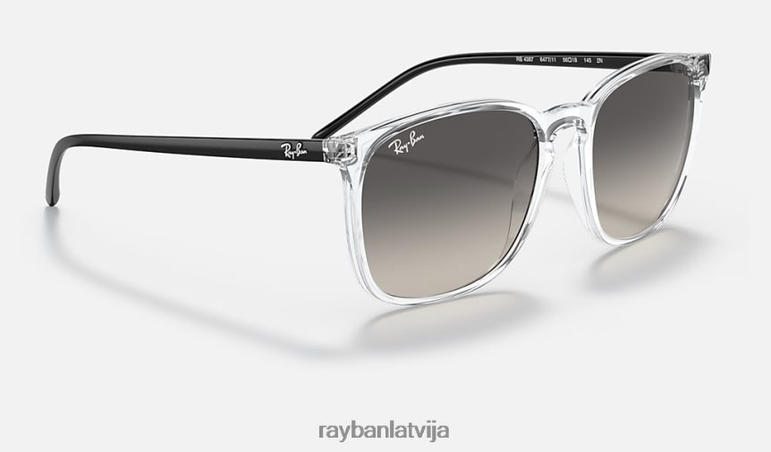 rb4387 pulēta caurspīdīga/pelēka F0L86X731 vīriešiem Ray-Ban saulesbrilles