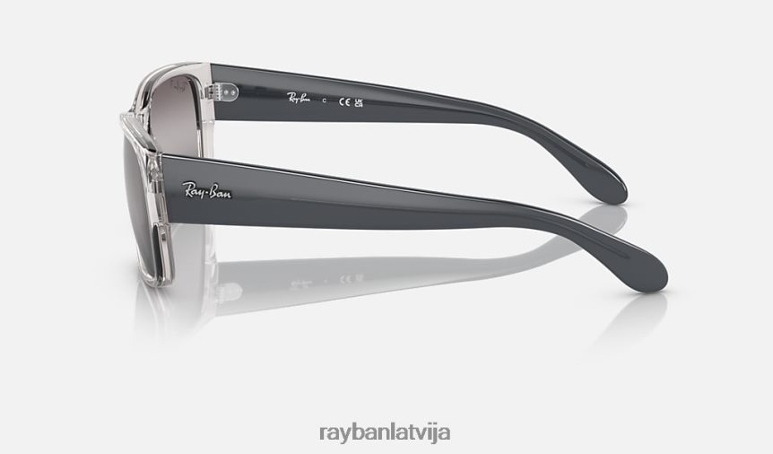 rb4388 pulēta caurspīdīga pelēka/pelēka F0L86X370 vīriešiem Ray-Ban saulesbrilles