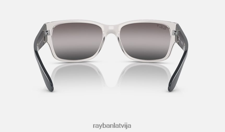 rb4388 pulēta caurspīdīga pelēka/pelēka F0L86X370 vīriešiem Ray-Ban saulesbrilles