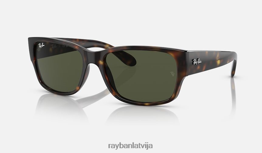 rb4388 pulēta havana/zaļa F0L86X371 vīriešiem Ray-Ban saulesbrilles
