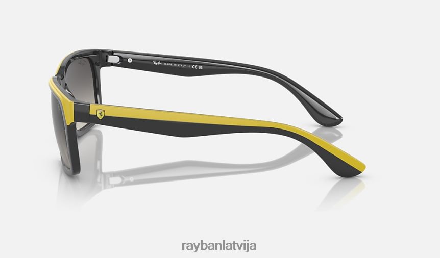 rb4393m scuderia ferrari kolekcija pulēta pelēka uz dzeltena/pelēka F0L86X490 vīriešiem Ray-Ban saulesbrilles