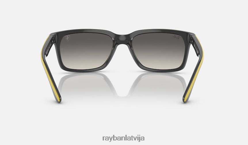 rb4393m scuderia ferrari kolekcija pulēta pelēka uz dzeltena/pelēka F0L86X490 vīriešiem Ray-Ban saulesbrilles