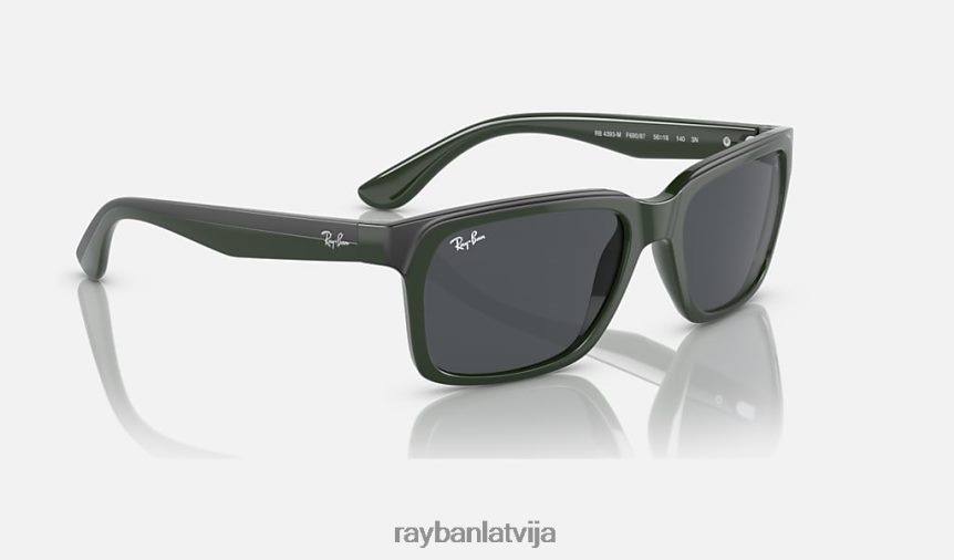 rb4393m scuderia ferrari kolekcija pulēta zaļa uz melna/pelēka F0L86X492 vīriešiem Ray-Ban saulesbrilles
