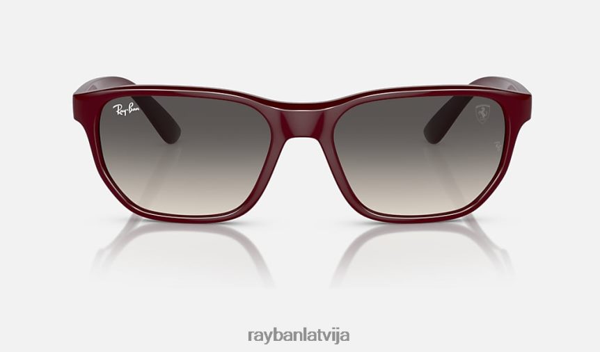 rb4404m scuderia ferrari kolekcija pulēta tumši sarkana/pelēka F0L86X332 vīriešiem Ray-Ban saulesbrilles