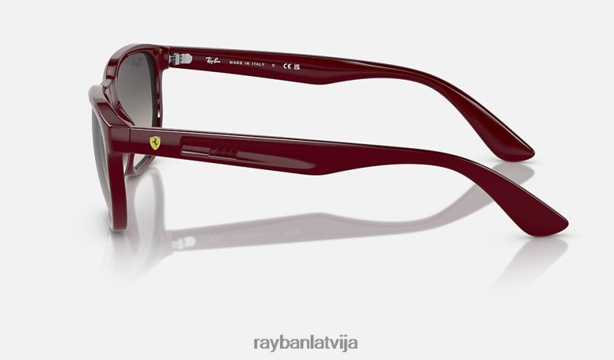 rb4404m scuderia ferrari kolekcija pulēta tumši sarkana/pelēka F0L86X332 vīriešiem Ray-Ban saulesbrilles