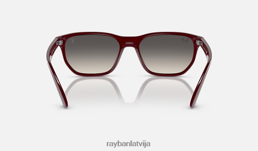 rb4404m scuderia ferrari kolekcija pulēta tumši sarkana/pelēka F0L86X332 vīriešiem Ray-Ban saulesbrilles