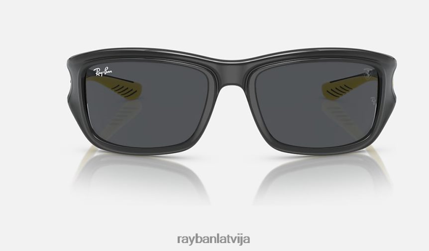 rb4405m scuderia ferrari kolekcija pulēts pelēks uz dzeltena/tumši pelēka F0L86X428 vīriešiem Ray-Ban saulesbrilles