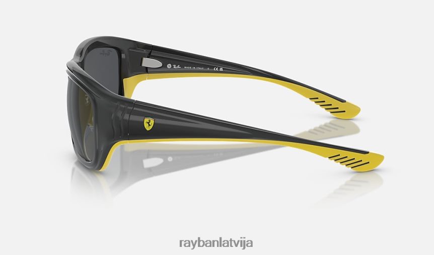 rb4405m scuderia ferrari kolekcija pulēts pelēks uz dzeltena/tumši pelēka F0L86X428 vīriešiem Ray-Ban saulesbrilles