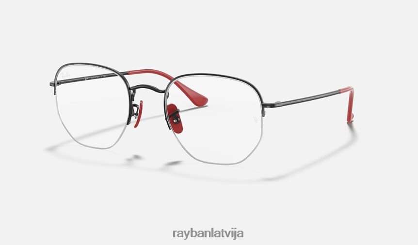 rb6448m scuderia ferrari kolekcija pulēta melna F0L86X2390 vīriešiem Ray-Ban saulesbrilles