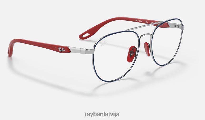 rb6473m scuderia ferrari kolekcija pulēta zila F0L86X2475 vīriešiem Ray-Ban saulesbrilles