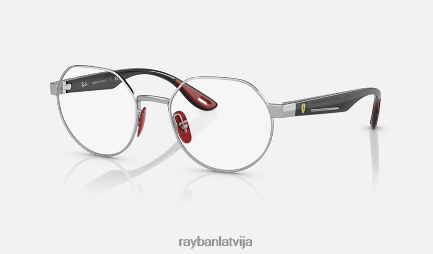 rb6492m optikas scuderia ferrari kolekcija pulēts sudrabs F0L86X2203 vīriešiem Ray-Ban saulesbrilles