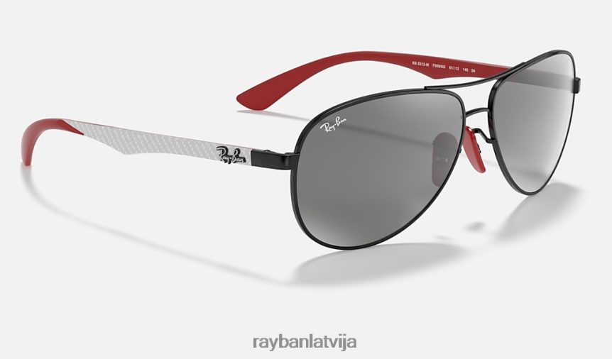 rb8313m scuderia ferrari kolekcija pulēta melna/pelēka F0L86X959 vīriešiem Ray-Ban saulesbrilles