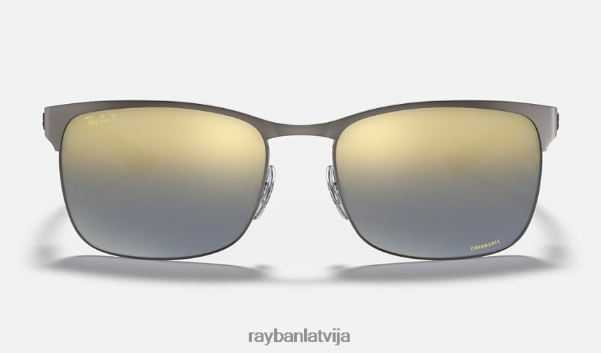 rb8319 kanālu krāsa pulēts gunmetāls/zils F0L86X991 vīriešiem Ray-Ban saulesbrilles