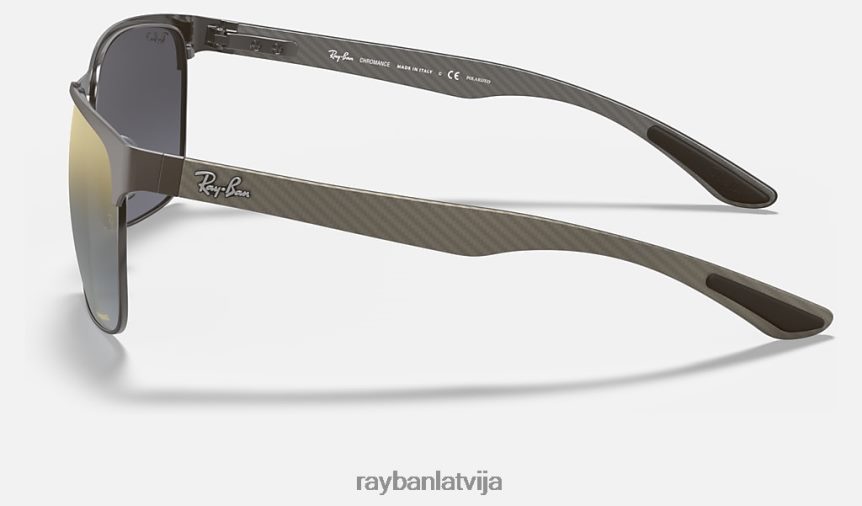 rb8319 kanālu krāsa pulēts gunmetāls/zils F0L86X991 vīriešiem Ray-Ban saulesbrilles