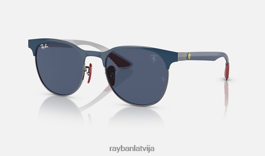 rb8327m scuderia ferrari kolekcija pulēta zila krāsa uz gunmetāla/zila F0L86X1511 vīriešiem Ray-Ban saulesbrilles