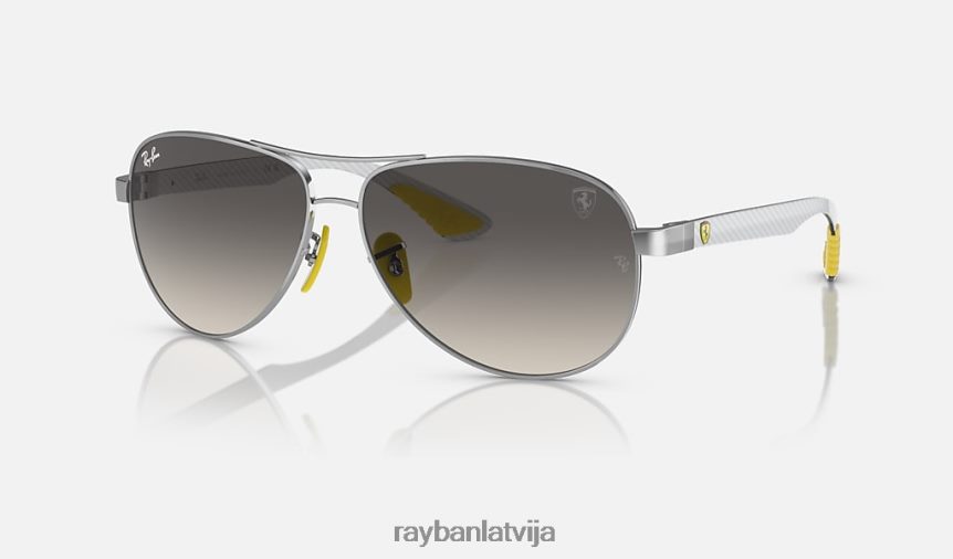 rb8331m scuderia ferrari kolekcija pulēts sudrabs/pelēks F0L86X376 vīriešiem Ray-Ban saulesbrilles