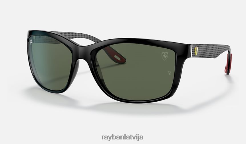rb8356m scuderia ferrari kolekcija pulēta melna/zaļa F0L86X1174 vīriešiem Ray-Ban saulesbrilles