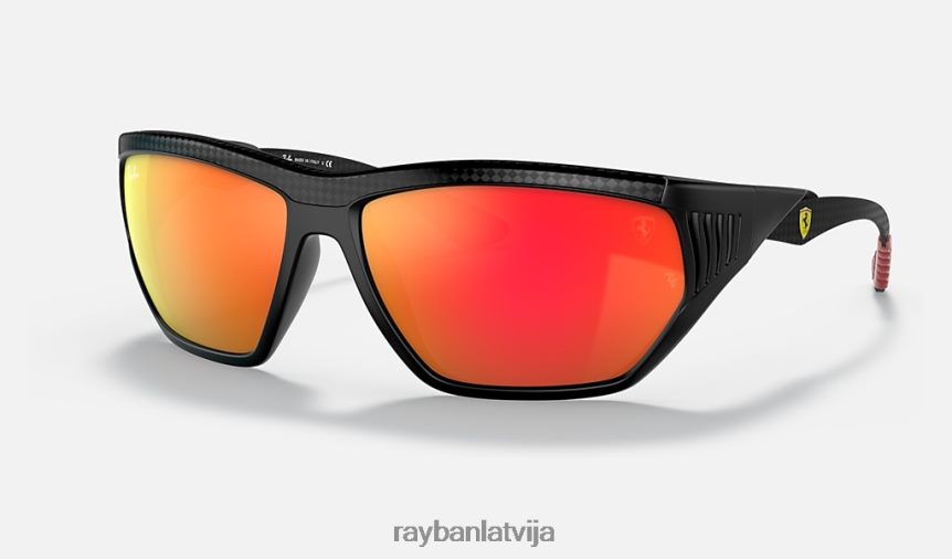 rb8359m scuderia ferrari kolekcija matēts melns/sarkans F0L86X1198 vīriešiem Ray-Ban saulesbrilles