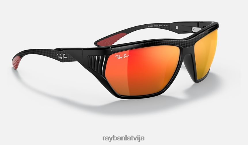 rb8359m scuderia ferrari kolekcija matēts melns/sarkans F0L86X1198 vīriešiem Ray-Ban saulesbrilles