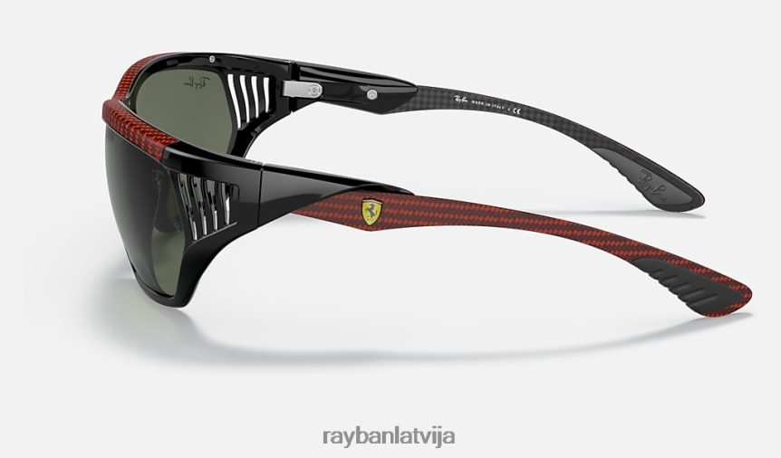 rb8359m scuderia ferrari kolekcija pulēta melna/zaļa F0L86X1199 vīriešiem Ray-Ban saulesbrilles