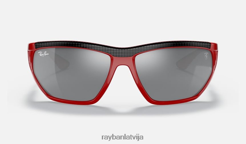 rb8359m scuderia ferrari kolekcija pulēta sarkana/pelēka F0L86X1201 vīriešiem Ray-Ban saulesbrilles