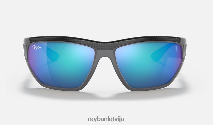 rb8359m scuderia ferrari kolekcija pulēts pelēks/zils F0L86X1202 vīriešiem Ray-Ban saulesbrilles