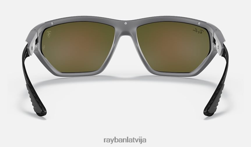 rb8359m scuderia ferrari kolekcija pulēts pelēks/zils F0L86X1202 vīriešiem Ray-Ban saulesbrilles