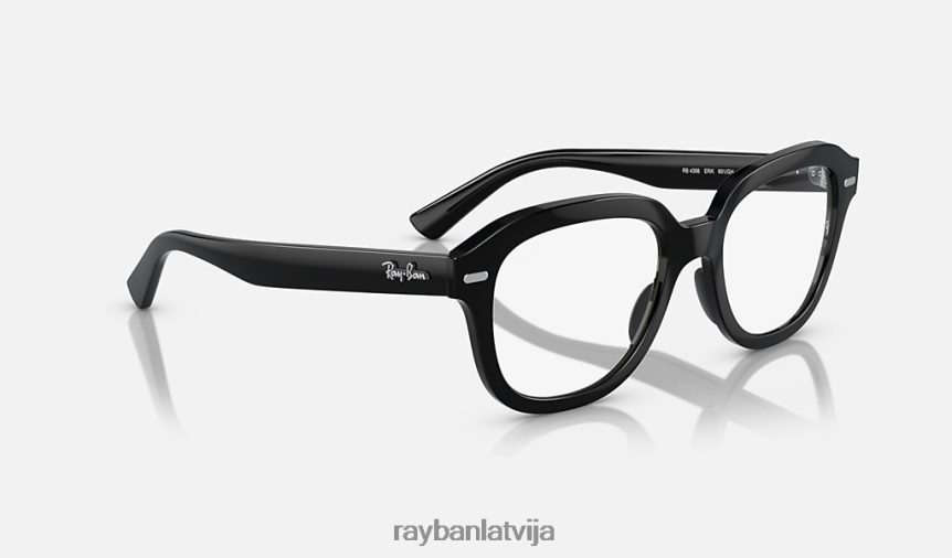 Ēriks pārejas pulēta melna/dzidra/pelēka F0L86X381 vīriešiem Ray-Ban saulesbrilles