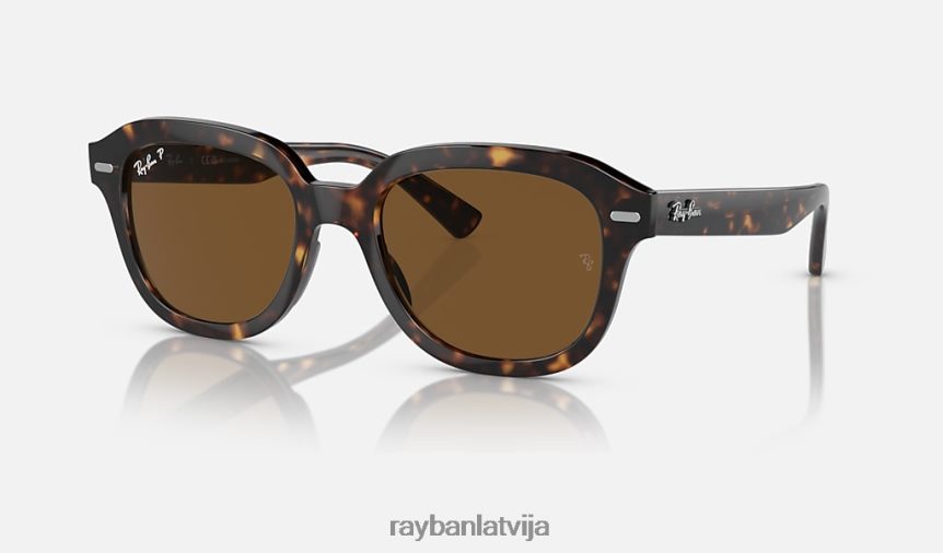 Ēriks pulēta havana/brūns F0L86X204 vīriešiem Ray-Ban saulesbrilles