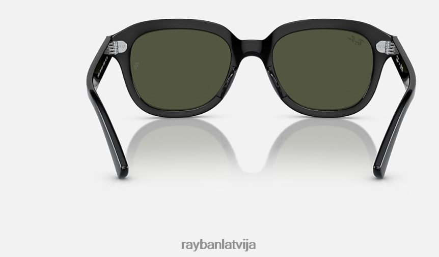 Ēriks pulēta melna/zaļa F0L86X203 vīriešiem Ray-Ban saulesbrilles